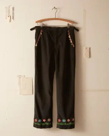 BODE Beaded Garden Vine Trousers