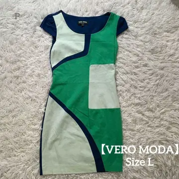 [베로모다] 무릎 기장 원피스 반팔 아트 디자인 타이트 모드 스타일