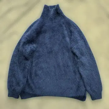 TIARA 샤기 울 니트 네이비