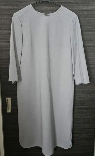 그레이 7부 소매 원피스