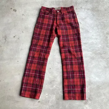 스튜디오 다치산 초기 빈티지 체크 팬츠 레어
