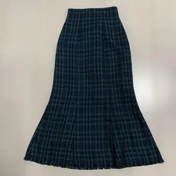 RESEXXY (리젝시) 트위드 프린지 머메이드 롱 스커트