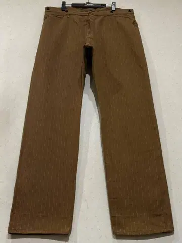 웨어하우스 1228 신치 벨트 스트라이프 베이커 워크 덕 캠퍼스 팬츠