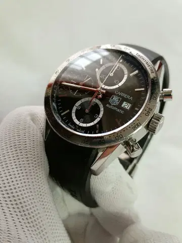 까레라 자동 와인딩 크로노그래프 블랙