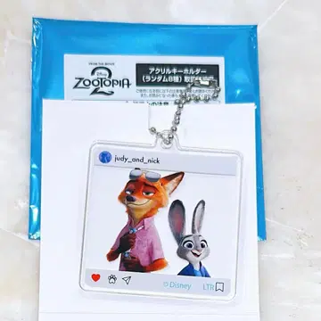 주토피아2 오마이카페 아크릴 키링 닉 & 주디 2