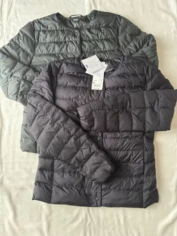 미사용 울트라 라이트 다운 컴팩트 자켓 2벌 세트