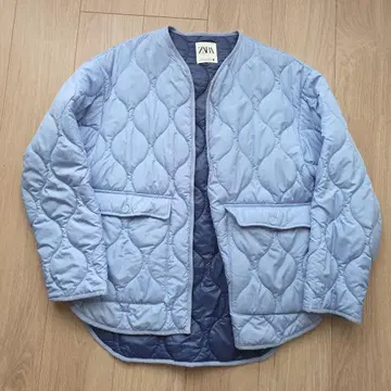 퀼팅 자켓 라이트 블루