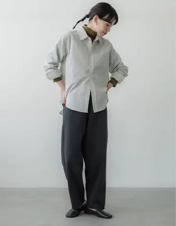 사이드 심리스 니트 팬츠 crewre 크루레