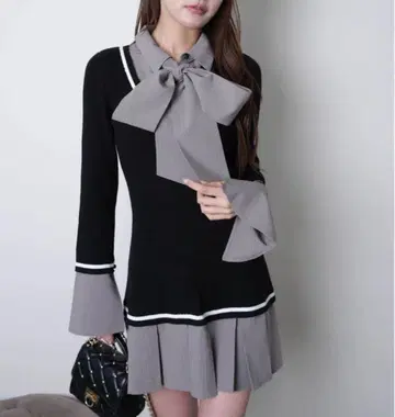 LIP SERVICE 셔츠 도킹 플리츠 원피스