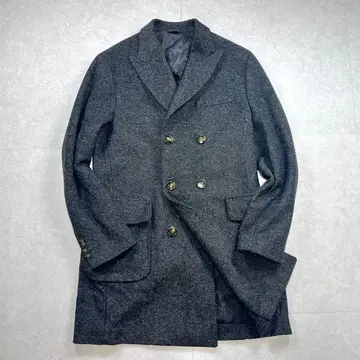 [새상품급] THE TENORAS 금색 택 더블 체스터 코트 이탈리아제