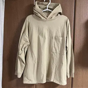 무지 라보 MUJI LABO 풀오버 후드티 베이지 S-M