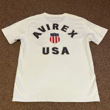 AVIREX USA 반팔 티셔츠 화이트