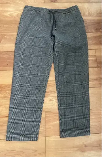 TOMMY HILFIGER 체크 무늬 조거 팬츠 36