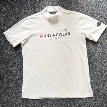 먼싱웨어 반팔 모크넥 하이넥 골프웨어 화이트 L