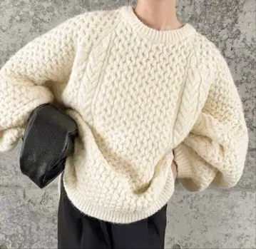 [택 포함 새상품] 셀렉트모카 오버사이즈 허니콤 니트