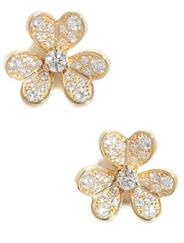 고급 미니 플라워 골드 귀걸이 엘레강트 프리볼