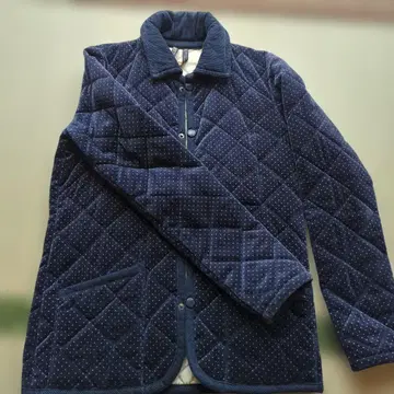 LAVENHAM 네이비 도트 퀼팅 자켓