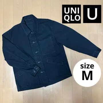 UNIQLO U 오버 사이즈 컬러 데님 자켓 M BLACK