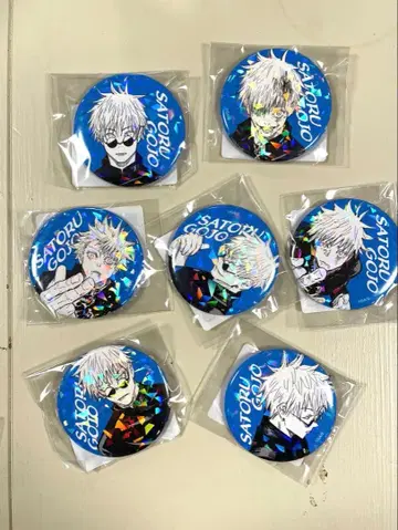 주술회전 고죠 사토루 캔뱃지 7종
