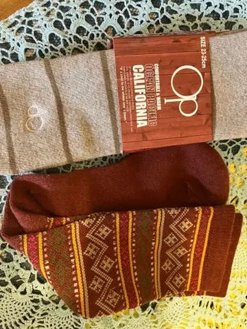 트레킹용 기하학 패턴 삭스 22~25cm