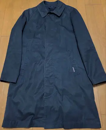 LAVENHAM/네이비 스텐카라 코트 퀼팅 라이너 포함