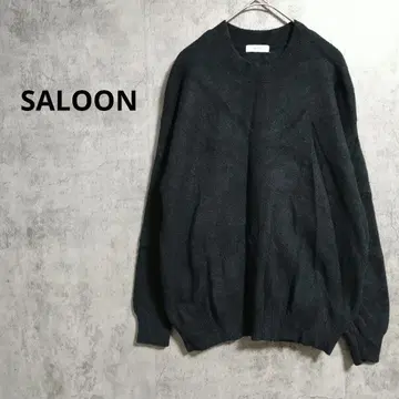 살롱 긴팔 니트 스웨터 벌룬 소매 풀오버 상의 보송보송 M