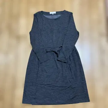 자유구 니트 저지 원피스 울 100% 안감 포함