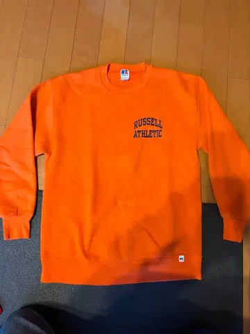 90s RUSSELL ATHLETIC 오렌지 맨투맨 L 사이즈