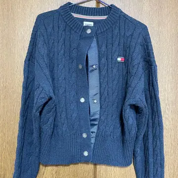 TOMMY JEANS 네이비 가디건