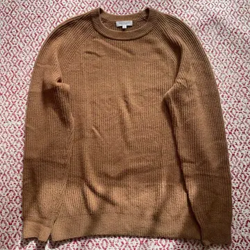 스웨터 니트 리브 브라운 구제 의류 L 사이즈 남성용