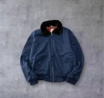 [ 영국제 ] 보아 옷깃 해링턴 자켓 네이비 사이즈 L 상당 구제 의류