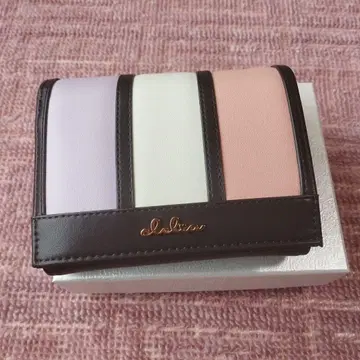 파스텔 컬러 이단 접이식 지갑