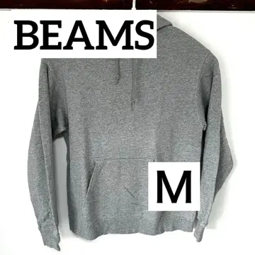 BEAMS 빔즈 그레이 후드 부착 후드티 M 사이즈