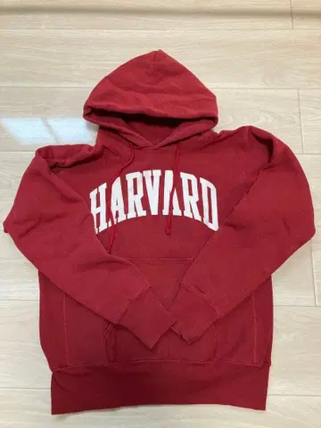 Champion 리버스 위브 빨간색 택 HARVARD 후드티 L 빨간색