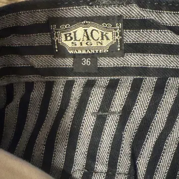 BLACK SIGN 스트라이프 와이드 팬츠 36