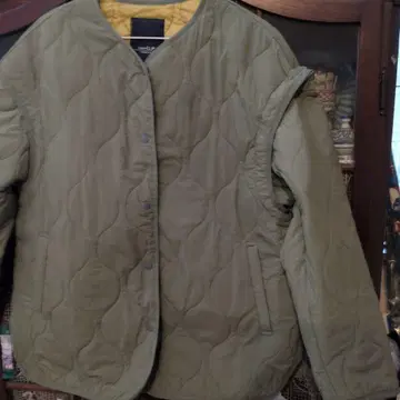 studio CLIP 퀼팅 자켓 올리브 그린
