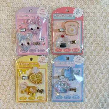 쿠리아 앞머리 클립 봉봉드롭 빵과 오니기리 토끼 꿀 고양이