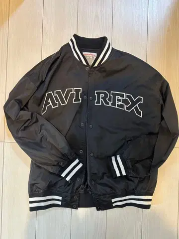 AVIREX 블랙 봄버 자켓 L