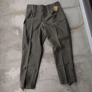 빈티지 독일군 밀리터리 카고 팬츠 올리브 그린