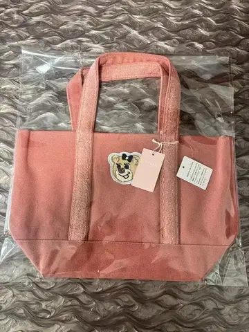 페이러 올드 테디걸 와펜 토트백 핑크 (소)