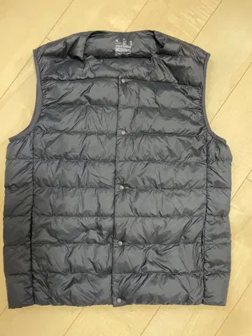 무인양품 재생 나일론 경량 노카라 다운 베스트 다크 네이비 XL