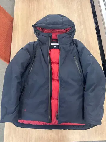 DRESSTERIOR 후드 부착 다운 자켓 M 사이즈 네이비/레드