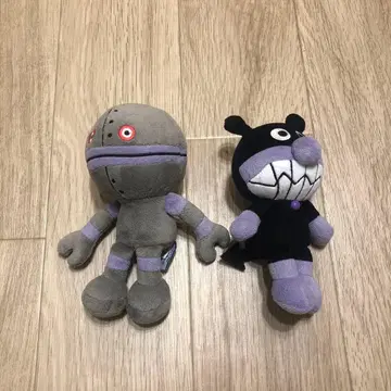 호빵맨 봉제 인형 2체 세트 세균맨 다다단 바이킨맨