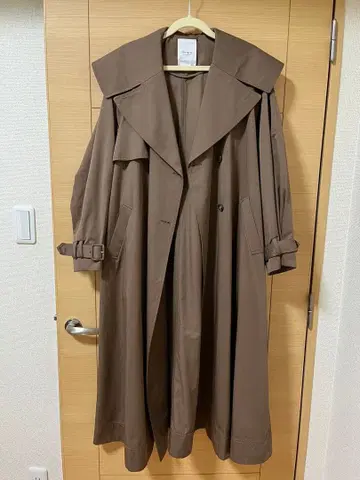 Her lip to/Grace Long Trench Coat/cocoa