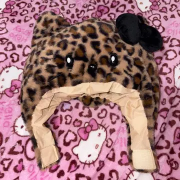 레오파드 무늬 키티 모자 팬캡 산리오 유니버셜 USJ