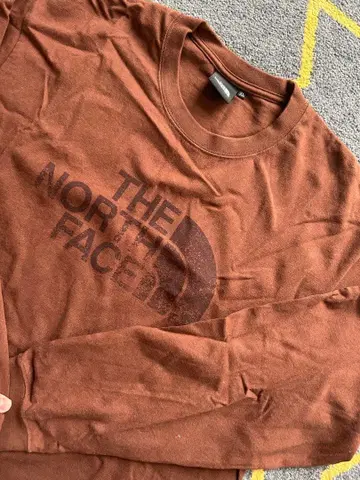 THE NORTH FACE 브라운 긴팔 티셔츠 XL 거의 미사용