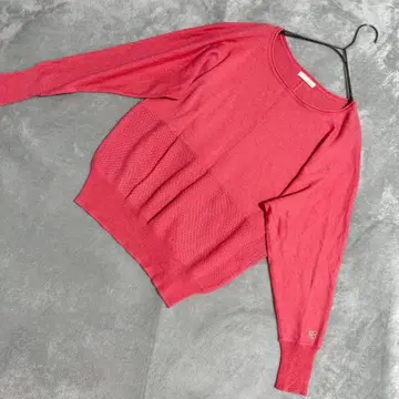 [ 양품 ] OPAQUE.CLIP 니트 풀오버 핑크 36 절개 디자인