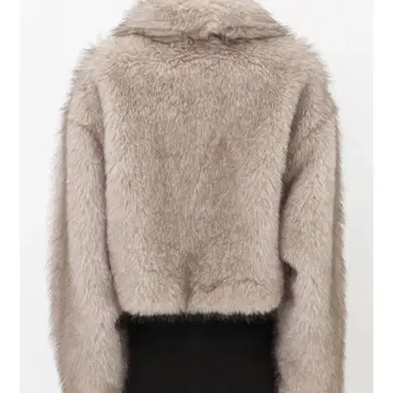 EVRIS 페이크 퍼 숏 블루종