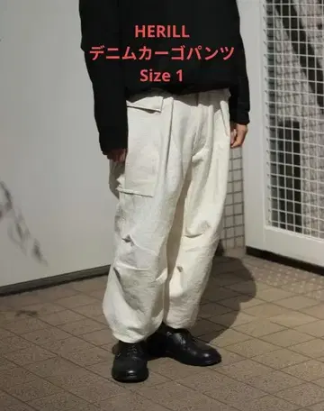 HERILL 데님 카고 팬츠