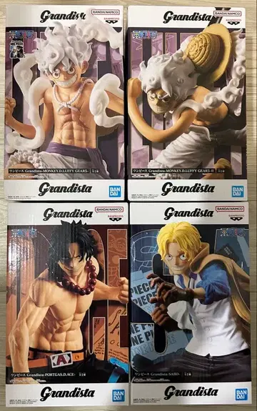 원피스 Grandista 루피 에이스 사보 피규어 4체 세트